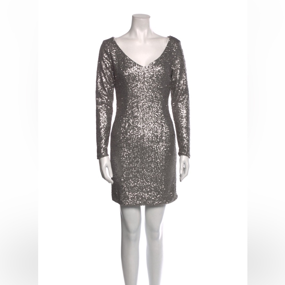Jay x Jaygodfrey Silver Mini Sequin Dress - Size 2